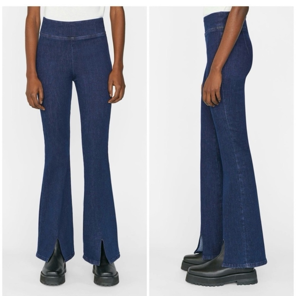 Frame Denim Women's Dark Blue Flare Wide Leg Jeans